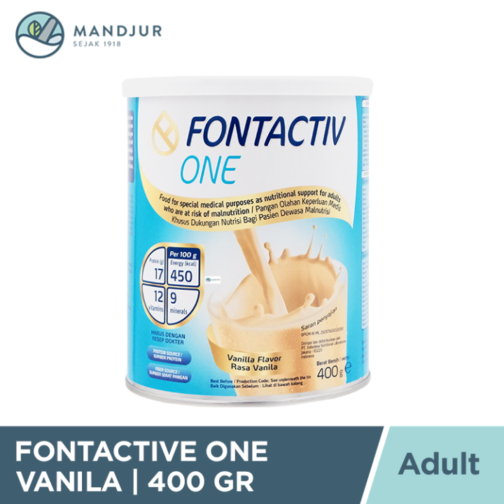 FontActiv One Rasa Vanila 400 Gr - Susu Penambah Nutrisi Dewasa
