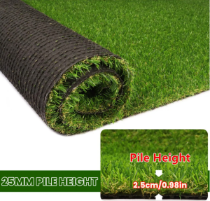 (1M-4M) 25MM DIY Artificial Grass Carpet Premium Lawn length 25M Simulation Garden Floor Decor Outdoor