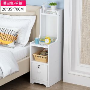 Bedside Storage Cabinet Bedside Tables Slim Bed Table Bedside Table Slim Drawer Simple and economical assembly space-saving