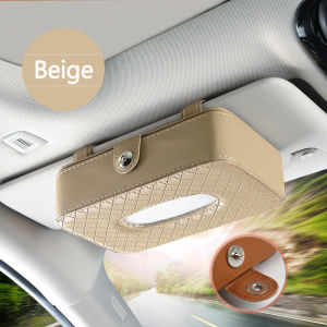 [Ready Stock] 1PCS Car Card Holder Universal Car Sun Visor Organizer PU Leather Multi Function Card Storage Glasses Pen Holder Paper Ticket Storage Bag Car Styling Car Accessories