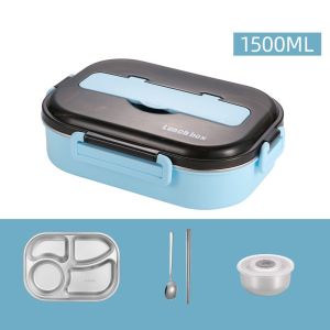 304 Stainless Steel Lunch Box Leakproof Bento Box Insulated Lunch Box with Soup Bowl Cutlery Set Microwave Bag..