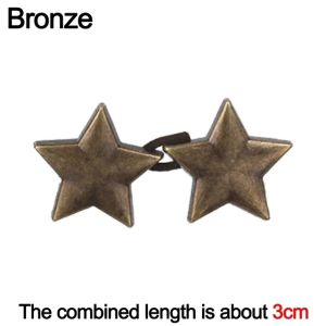 5Pairs Adjustable Waist Buckle Star Shaped Jean Pants Buttons Detachable Alloy Womens Waist Tightener Clothing Accessories