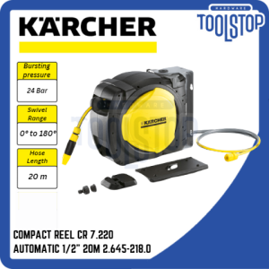 KARCHER COMPACT HOSE REEL CR 7.220 AUTOMATIC 1/2" 20M 2.645-218.0
