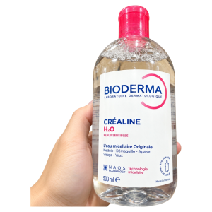 Nước Tẩy Trang Bioderma Créaline H2O 500ml Pháp Không Chứa Dầu Dịu Nhẹ Dành Cho Da Nhạy Cảm