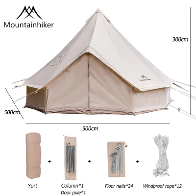 Mountainhiker Yurt tent Pyramid cotton tent Khemah camping besar Outdoor Camping tent glamping Family tent
