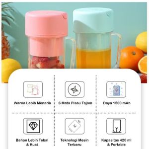Crusher Juicer Gelas Mini Cup Blender Portable + Sedotan