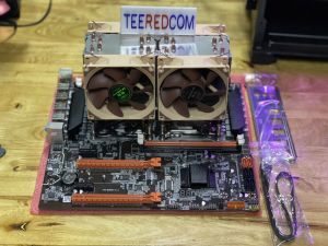 SET 2CPU DUAL CPU MBเมนบอร์ด X79Dual พร้อม CPU Intel Xeon E5-2690V2 X2 20C/40T  Ram ECC16-128G M.2 NVMe SSD 256-1TB เเถม cpu cooler "REFURBISHED"
