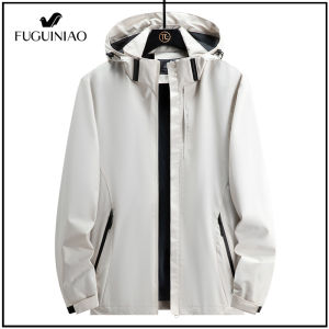 FUGUINIAO Men Windproof and Waterproof Outdoor Windbreaker Spring and Autumn Thin Jacket Tide Brand Korean Couple Single-layer Mountaineering Suit