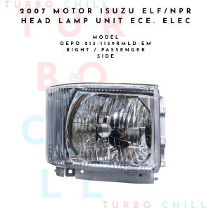 DEPO-213-1139MLD-EM 2007 MOTOR ISUZU ELF/NPR HEAD LAMP UNIT ECE. ELEC