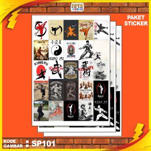 GAMBAR STICKER KUNGFU / STIKER KUNGFU / PAKET STIKER KUNGFU PER 25 PCS / KODESP101
