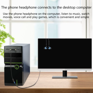 2 in 1 Headphone Line Universal Audio-Extend Adapter Cable for -hyperX Cloud II/Alpha-//Cloud Headphone