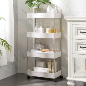 TALENTIN Multilayer Moveable Multifunction Kitchen Rack Storage Trolley Office Bathroom Shelf Portable Household Kitchen Organizer Rak Troli Beroda