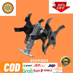 Cakar Baja Tiller Head Mini Rotary Penggembur Tanah Penyiang Gulma Power Weeder Cultivator Mesin Potong Rumput