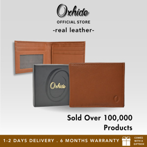 Wallet Men Black/Brown Bifold Lucky Wallet full Grain Leather Wallet with NO HOLE Black/Brown Wallet -OXHIDE HPOX