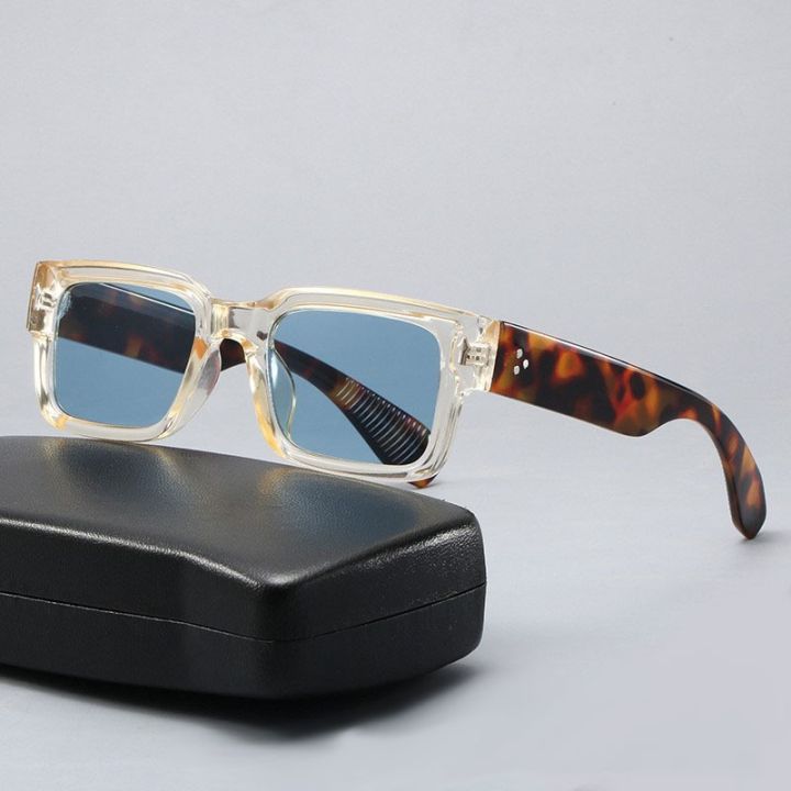 Fashion Square Pilot Sunglasses For Men – Retro Metal Frame, Hip Hop Shade Glasses, UV400 Protection