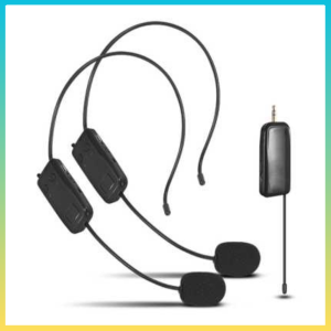 COD 2 PCS mikropon mic bando imam mesjid mengajar instruktur senam karaoke jarak jauh tanpa kabel