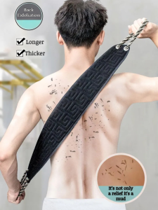 Back Brush for Sensitive Skin Towel Massage Durable Storage Cleaning Abrasion Resistance Multifunction