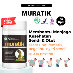 Muratik - Obat Herbal Rematik Ampuh Atasi Asam Urat Sakit Pinggang Nyeri Sendi Lutut isi 50 kapsul