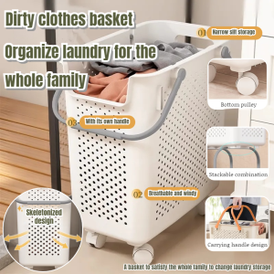 Japanese narrow slit stackable bathroom underwear storage basket