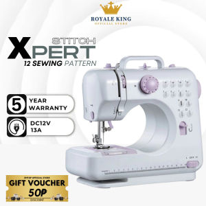 Panasoni C 505A Compact Sewing Machine with LED Night Light 12-Stitch Capability Strong Motor and Reusable Presser Foot