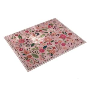 Comfortable And Stylish Area Mat NonSlip Area Rug Washable Floral Floor Carpet Machine Washable Rug Last Color