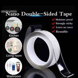 1M/3M/5M Double Sided Tape Transparent Self Adhesive Tapes Reusable Nano Traceless Washable Waterproof Double Sided Tape