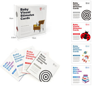 Baby Flashcard Sensory High Contrast Visual Stimulation Learning Activity Card for Baby Kids Montessori 0-36 Months