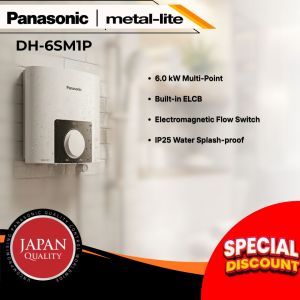 Panasonic DH-6SM1PW Water Heater – Multi-Point Instant Heater Powerful Heating Safety Features Energy-Saving Free Installation