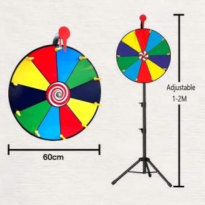 【24 hours】Rotating Wheel Game 24 inch lottery wheel lucky game with dry erase mark eraser prize wheel rotator