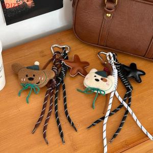 🚚【Local Express Delivery】🚚 Cute Plush Bear Bag Pendant Lovely Stuffed Animal Keyring Climbing Rope Keychain For Girls Backpack Hanging Decoration