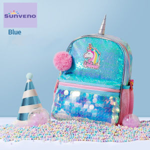 Sunveno Glittering Sequin Unicorn Bag Nursery Pre-school Kindergarten Kids Backpack Lightweight Waterproof Children Travel Backpack