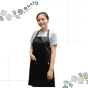 Celemek Clemek Apron Masak Korea Klasik Free Custom Bordir Tulisan Nama Risum Asli Jogja