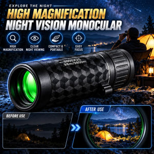 Night Vision High Power Binoculars Portable Compact Telescope Low Light Viewing Outdoor Adventure Stargazing Travel Gear