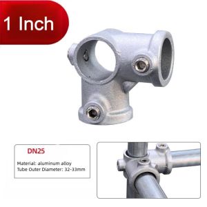 PURETEN Aluminum Alloy Steel Pipe Fitting Connector 1\2/3\4"/1 Fixed buckle Circular Pipe Connector Elbow Frame Fasteners Steel Tube Shelf
