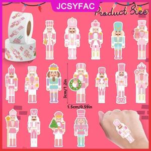JCSYFAC 500Pcs Giáng Sinh Phim Hoạt Hình Nutcracker Vua Và Người Lính Dán Giáng Sinh Nutcracker Dán Dễ Thương Văn Phòng Phẩm Trang Trí
