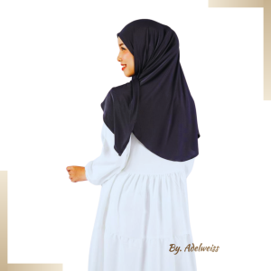 Kerudung Instant Jersey Premium Adelweiss - Hijab Segitiga Instan Dewasa Warna Solid