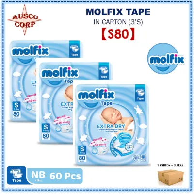 Molfix Tape in Carton 3S [NB60/S80/M60/L58/XL50/XXL40]