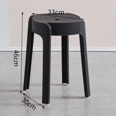 IAKE Stool Chair Plastic Stool Stack Dining Chair Kerusi Makan Plastic Chair Stool Portable Chair Cafe PP Stool Living Room Storage Chair 塑料凳子