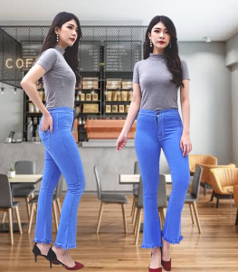 Celana Panjang Jeans Wanita Cutbray - HW Vintage sweet jeans - High Waist Cutbray Rawis Panjang Kekinian