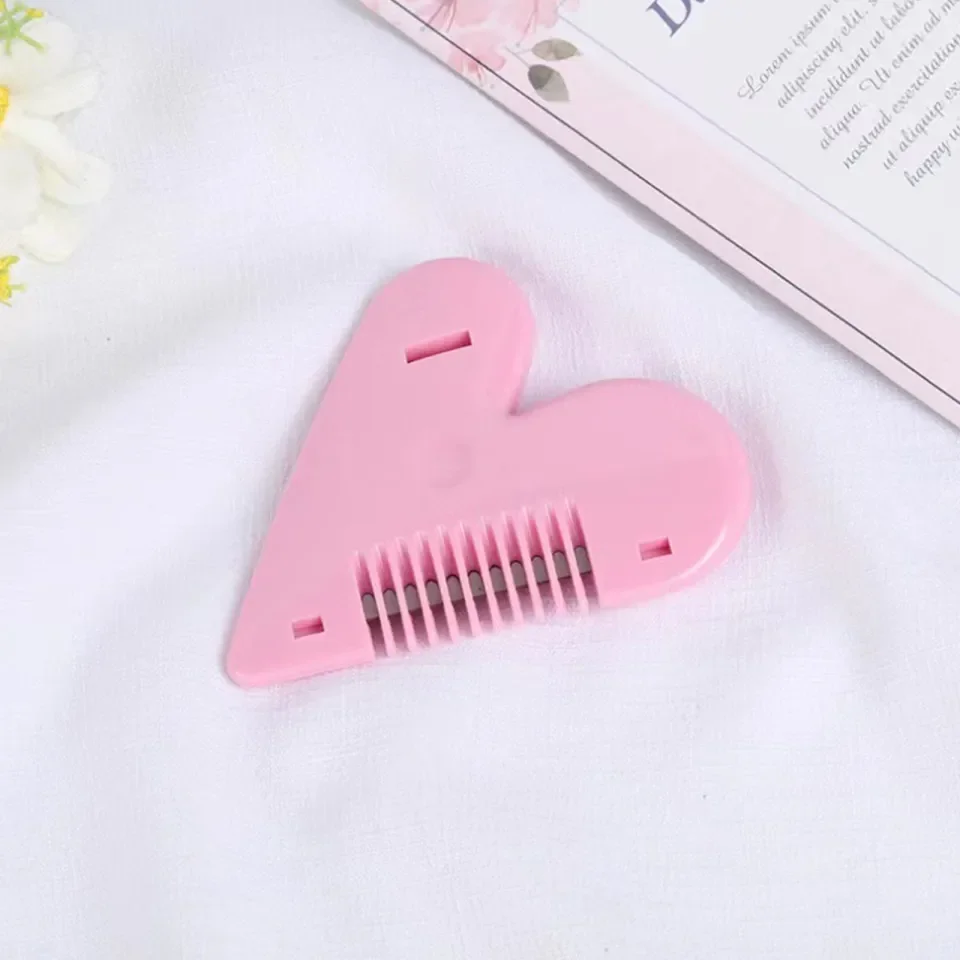 Pink Mini Hair Trimmer Love Heart Shape Hair Cutting Comb Body Bikini Hair  Removal Pubic Hair Brushes With Blades Trimming Tools | Lazada PH