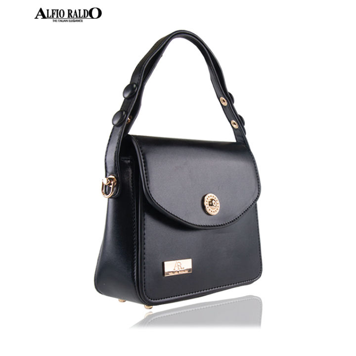 AR by Alfio Raldo Elegant Stylish Black Leather Single Handle Saddle