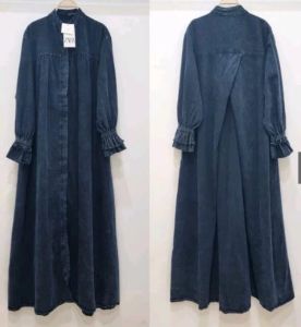 MARSHANDA GAMIS JEANS / ZARA MAXI JEANS / DRESS BAJU WANITA JEANS JUMBO