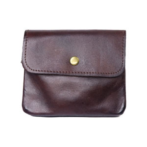 Vintage hand-painted top-grain cowhide vegetable-tanned leather multi-card slot multifunctional universal card holder compact card case and coin purse