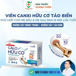 VIÊN BỔ SUNG CANXI HỮU CƠ TẢO BIỂN cho mẹ bầu người lớn tuổi trẻ em người thiếu canxi - XƯƠNG CHẮC KHOẺ CHIỀU CAO