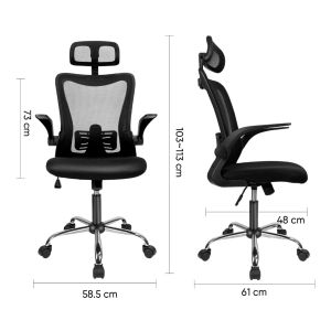 Deli Office Chair Ergonomic Chair Swivel Chair with Arm Rest Cheap Computer Chair Sale Swivel Home Office Chairs High Back Comfortable Office Chair E4925/E4926