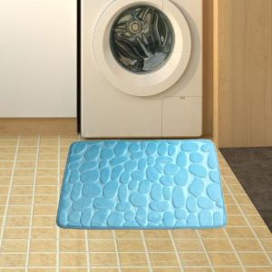 MINUTE Non-slip Bath Mat Washable Water Absorption Doormat Durable Household Cobblestone Embossed Bathroom
