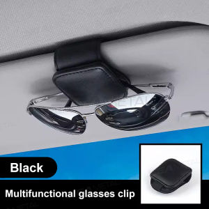 SEAMETAL Car Magnetic Glasses Clip Card Clip Leather Car Sun Visor Sunglasses Clip Anti Scratch Wrapped Glasses Clip