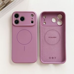 Wireless Charging Magnetic Soft Liquid Silicone Case For iPhone 18 Pro Max 17 Pro Slim Fleece Camera Protection Phone Cover