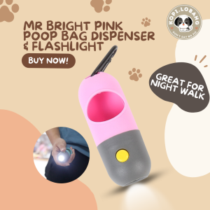 ✅[SG] MR BRIGHT POOP BAG DISPENSER & FLASHLIGHT ★ GREAT FOR NIGHT WALK ★ FREE Indoor & Outdoor Training e-Guide Worth $7★ Perfect for Gift