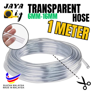 [LOOSE CUT] POTONG 1 METER POTONG PVC Transparent Clear Hose Pipe Air Line Tube Paip Air PVC Jernih 3mm-16MM